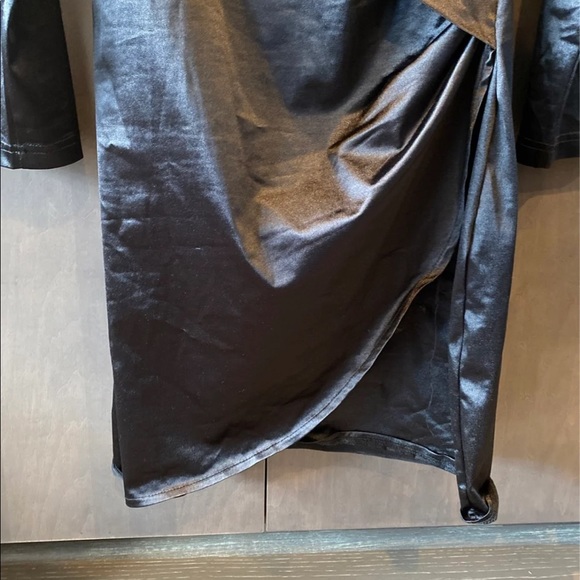 Satin Black Dress - Picture 3 of 5